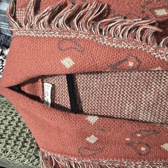 Rust Teddy Jacket with Fringe Detailing - Picture 11 of 11